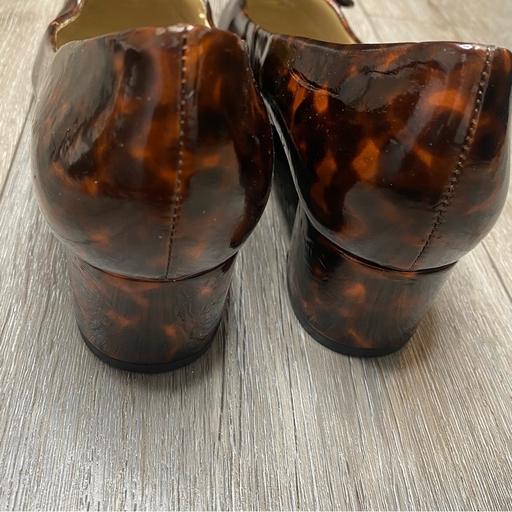 Naturalizer N5 Comfort Brown Tortoise Shell Buckle Frankee Patent Heel Size 5.5 - Picture 8 of 16